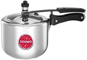 Amazon Brand - Solimo - Sleek Stainless Steel Induction Bottom Pressure Cooker - 3 Liter (Inner Lid)