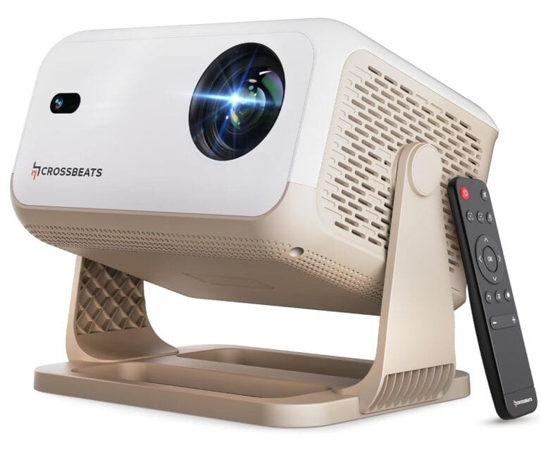 Crossbeats Lumex Cine Smart Home Projector 4k Ultra HD, Native 1080p, Mini Projector for Room,16000 Lumens Android OS