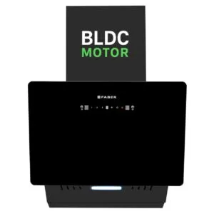 Faber Hood Trendy 60cm 1500 m³/hr BLDC Autoclean Slant Shape Chimney | Built In Oil Collector | Touch & Gesture Control | 12Yr Motor,2Yr Comprehensive Warranty by Faber | TRENDY IN BLDC HCSCFL BK 60