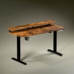 Green Soul Elevate Height Adjustable Engineered Wood Table with Monitor Riser