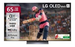 LG 164 cm (65 Inches) OLED evo C5 AI Series 4K Ultra HD