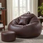 Sattva Classic XXXL Combo Bean Bag with Footstool & Cushion