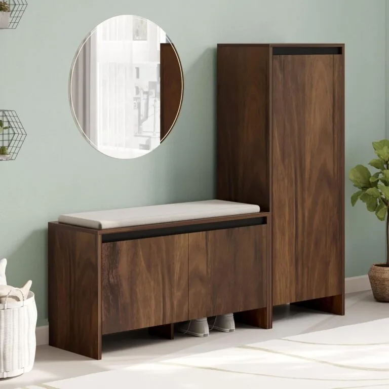 BLUEWUD-Mavis-Multipurpose-Wooden-Shoe-Rack-with-Cushioned-Seating-Tall-Storage-Cabinet-Organiser